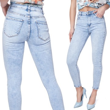 055_ XS/34_ MODELUJĄCE KLASYCZNE SPODNIE JEANS