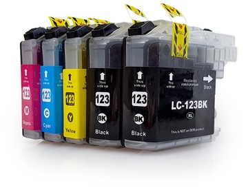 5x Tusze do Brother LC123 DCP-J4110DW MFC-J470DW