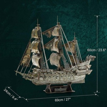 3D ПАЗЛ СВЕТОДИОДНЫЙ - CUBIC FUN - 360 шт. - ЛЕТУЧИЙ ГОЛЛАНДец