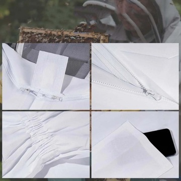 Полный костюм для пчеловодства. Одежда против пчел с перчатками.