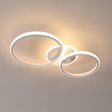 LAMPA SUFITOWA LED PLAFON ŻYRANDOL OKRĄGŁY 3000K 40W DO KUCHNI SYPIALNI