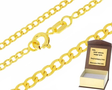 Złoty łańcuszek pełny pancerka Próby 585 gr. 1.56 45 cm
