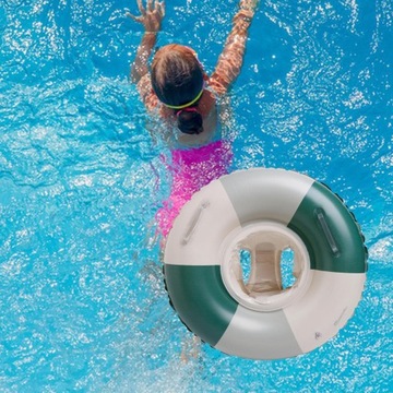 Детский круг для плавания Тренажер для плавания Надувные швы зеленого цвета