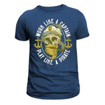 Play Like a Pirate Męski T-shirt Navy XL