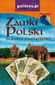 ZAMKI POLSKI 54 PAMIĄTKOWE KARTY DO GRY GALILEOS