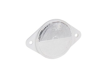 Odblask okrągły biały 78mm przykręcany (DOB039B)