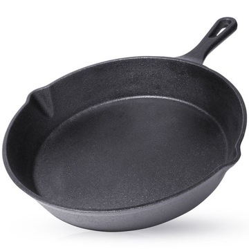 Patelnia ŻELIWNA okrągła tradycyjna talerz 25 cm