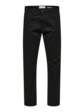 Selected Homme Chinosy New 16087663 Czarny Slim Fit