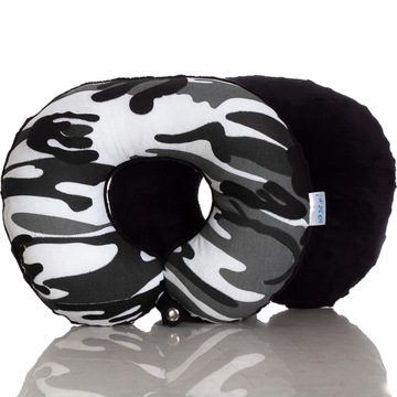 Poduszka podróżna Rogal zagłówek dla dorosłych moro szare