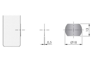 BLASZKA SAMOPRZYLEPNA 18x13x0,5mm DO K-PUSH