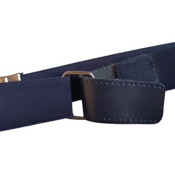 РЕМЕНЬ ДЕТСКИЙ ДЛЯ БРЮК НА РЕЗИНКЕ НА ЛИПУЧКЕ, ТЕМНО-СИНИЙ