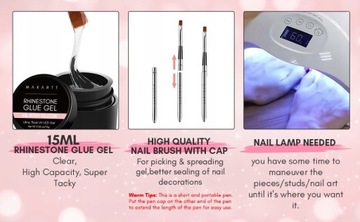 Makartt Nail Art Клей-гель со стразами 30 г Supe