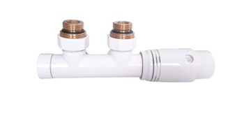 Zawór zespolony INVENA Z GŁOWICĄ DUOPLEX biały