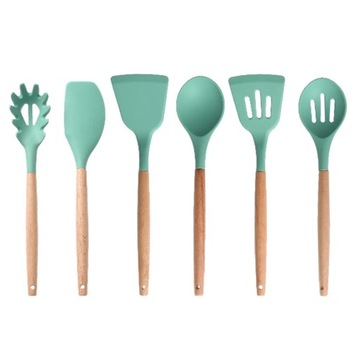 Silicone Cooking Utensils Set White Heat Resistant Kitchen Non-Stick