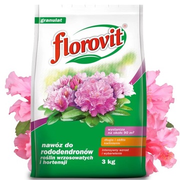 Florovit nawóz 3kg granulowany Rodendron Hortensja Wrzosy ODPORNOŚĆ
