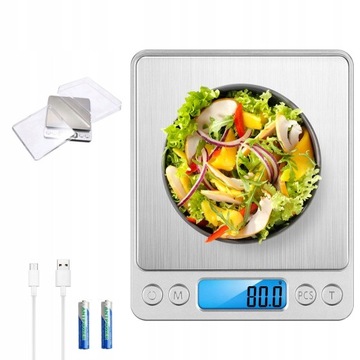 CYFROWA WAGA KUCHENNA WYSOKA PRECYZJA 3KG/0,1G USB
