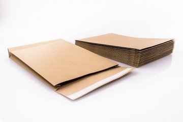KOPERTA PAPIEROWA ROZSZERZALNA 25X35CM B4 BRĄZ PAKIET 10 SZTUK PASEK KLEJ