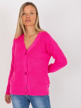 kOBALTOWY ROZPINANY sweter Z DEKOLTEM V 321 one size