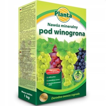 NAWÓZ POD WINOGRONA WINOROŚLI ZIELONE I CIEMNE WYDAJNY OBFITY PLON OWOC 1kg