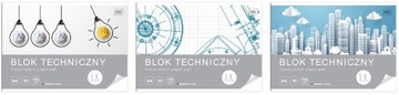 BLOK TECHNICZNY BIAŁY A4 10 ARKUSZY INTERDRUK
