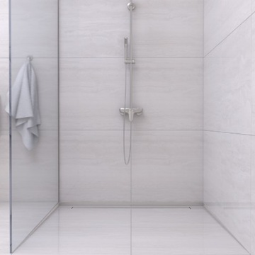 ПОЛОСКА НАКЛОННАЯ ДЛЯ СТЕКЛА BALNEO ЛЕВАЯ 120 СМ INOX НЕРЖАВЕЮЩАЯ СТАЛЬ