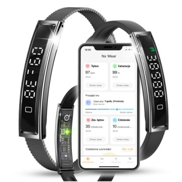 Řemínek Smartband Bluetooth Monitor srdečního tepu Krokoměr Vodotěsný Sen Sport Voda