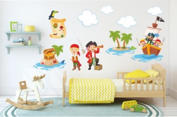 НАСТЕННЫЕ НАКЛЕЙКИ ПИРАТОВСКИЙ КОРАБЛЬ 100х200см ПК1