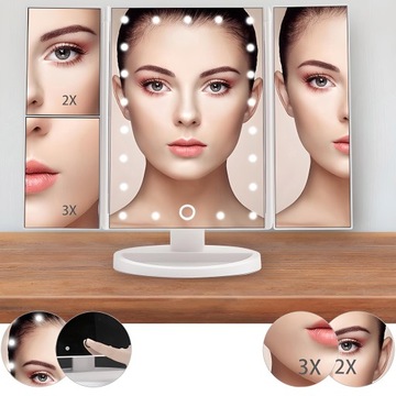 КОСМЕТИЧЕСКОЕ ЗЕРКАЛО ДЛЯ МАКИЯЖА СО СВЕТОДИОДНОЙ ПОДСВЕТКОЙ