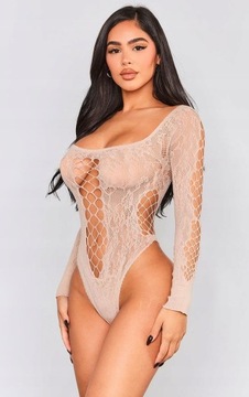 Prettylittlething hxg body dopasowane zdobienie koronkowe S/M NG4