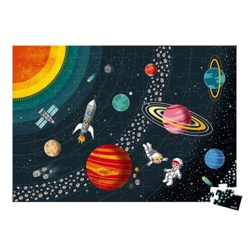 Puzzle100 el. Układ Słoneczny Kosmos Planety JANOD