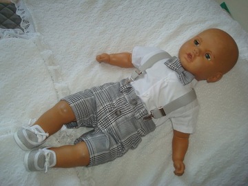 КОМПЛЕКТ ЛЕТНЕЙ ОДЕЖДЫ / КРЕЩЕНИЕ / СВАДЬБА / ШОРТЫ 92