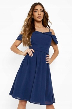 Boohoo puc SUKIENKA GRANATOWA S XXJ