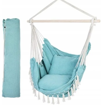 Hamak brazylijski krzesło z poduszkami ecru drewni