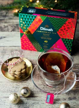 Рождественский чайный сервиз DILMAH Tea Gift Box 4х10 конвертов