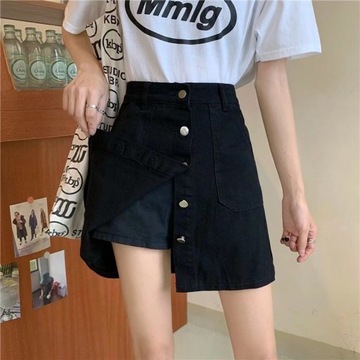 Spódnico spodenki jeans zapinane na guziki Hello Miss Premium Denim