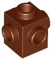 LEGO Reddish Brown Brick 1 x 1 4 Study 4733 2 szt