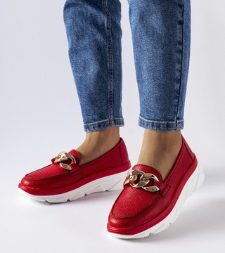 Лоферы Hers Red на цепочке 25138 38 р.