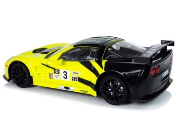 Спортивный гоночный автомобиль с дистанционным управлением 1:18 Corvette C6.R Желтый 2,4 G Фары