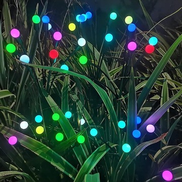 2x Садовые лампы на солнечных батареях 10LED 72см теплые