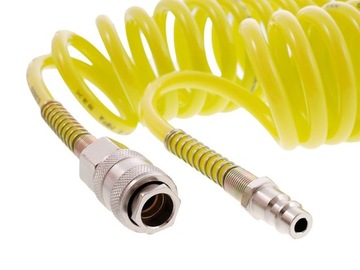 GRATISY# WĄŻ SPIRALNY CIŚNIENIOWY PNEUMATYCZNY PU 5X8 MM, DŁUGOŚĆ 5 M