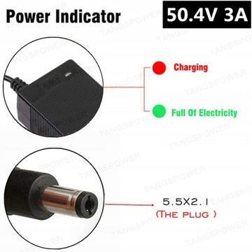 50.4V 3A bateria litowa elektryczna ładowarka row