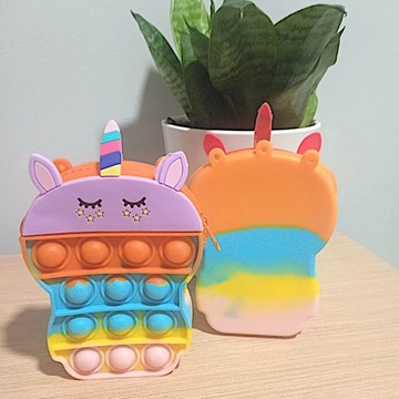 Кошелек Pop it, кошелек, пуш-пузырь, непоседа для девочек, единорог