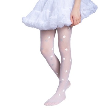 БЕЛЫЕ колготки для девочек COMMUNION с рисунком, СУПЕР КАЧЕСТВО
