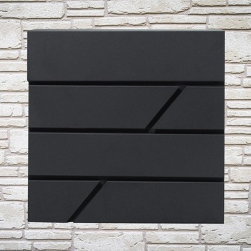 SKRZYNKA POCZTOWA NA LISTY GAZETY ULOTKI STALOWA 2X KLUCZ OKIENKO ANTRACYT