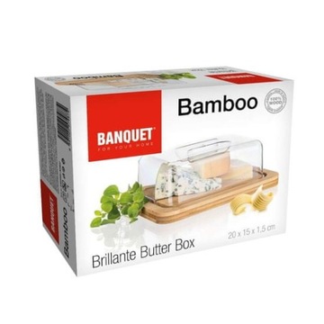 МАСЛЕНКА, бамбуковый контейнер для масла и крышка.