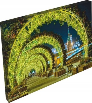 OBRAZ na płótnie tunel widok na miasto 3D 120x80