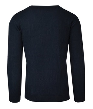 Свитер из шерсти темно-синего цвета с U-образным вырезом VIP STENDO XL