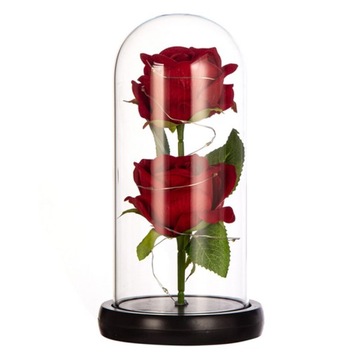 ВЕЧНАЯ РОЗА В СТЕКЛЕ, СВЕТЯЩИЙСЯ СВЕТОДИОД В ЧЕРНОЙ КОРОБКЕ, ПОДАРОК ​​НА ЖЕНСКИЙ ДЕНЬ