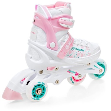 Роликовые коньки 3в1 регулируемые RAVEN Rosi 31-35 LED