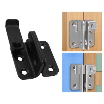 Zatrzask do bramy przesuwnej Flip Latch do okna, czarny, lewy, otwarty